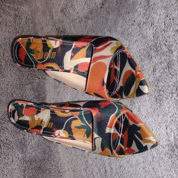 👣🌼Peep Toe Stiletto Mules, heels open toe shoes footwear last pair - Picture 6 of 10